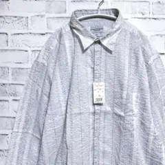 未使用品【ユニバーシティオブオックスフォード】ストライプ　長袖　メンズシャツのサムネイル