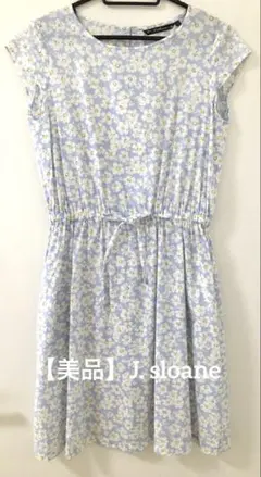 J.sloane 花柄　ワンピース　水色のサムネイル