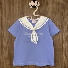 新品　メゾピアノ　セーラーカラー　半袖Tシャツ　ブルー 120cm