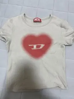 DIESEL ハートロゴ 半袖Tシャツ ベージュ