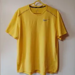 (2299) NIKE DRI-FIT ランニングTシャツ 半袖 イエロー 中古