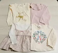 90 女の子 春 トップス 4枚 まとめ売り UNIQLO バースデイ