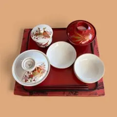 値下げお食い初め用伝統的陶器セット　40年以上前のvintage
