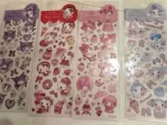 飴ノ森ふみか　サンリオふち箔クリアシール　キティー　マイメロ　クロミ　シナモンで