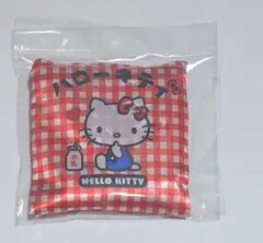 ハローキティ　ミニエコバッグ　チェック