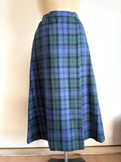 【美品】YORKLAND ヨークランド 巻きスカートデザイン　毛100%