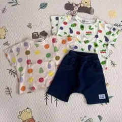 はらぺこあおむし　Ｔシャツ ハーフパンツ　３点セット