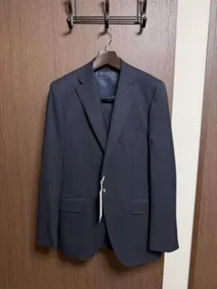 専用A7新品未使用！ネイビーシャドーストライプ3ピーススーツ！定番デザイン！