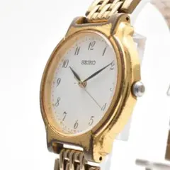 稼働品 SEIKO セイコー ゴールド メンズ腕時計 クォーツ ラウンド 262