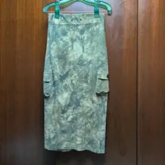 迷彩柄　ロングタイトスカート