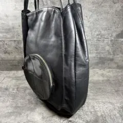 良品【LILY】ショルダーバッグ レザー クロコ型押し ブラック 本革のサムネイル