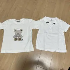 ベビー服 男の子 夏クマ刺繍Tシャツ ポロシャツ セット 80