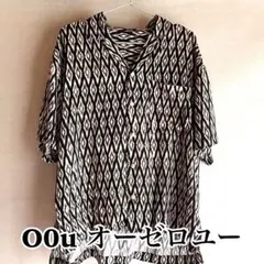 ♡O0u オーゼロユー♡ 幾何学柄オープンカラーシャツ　Lサイズのサムネイル