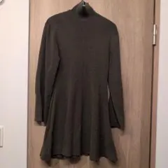 H&M ハイネック ニットワンピース カーキ XS