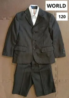 ワールド フォーマルスーツ ストライプ120cm 卒園式 入学式 発表会