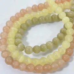 dr154/SALE！人工石◇キャッツアイ　約6mm3連