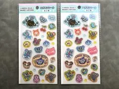 本日発送‼️エポキシラメシール エンジェルブルー ぷっくりシール 2点セット