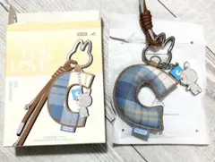 PIN FOR LOVE ラブブ　イニシャル　チャーム　キーリング【C】