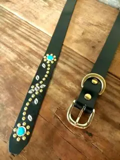 茶芯 ナローベルト スタッズベルト オーダー　HTC vintage
