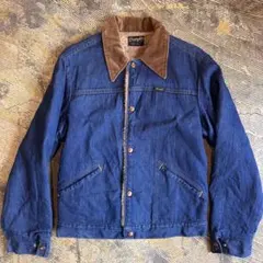 울트라 상태좋음 진한 감색 70s Wrangler 보아 데님 재킷 빈티지