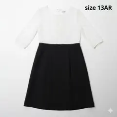 ラブリークィーン　異素材切替フリル付きシフォンワンピース