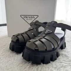 最終値下げ PRADA プラダ 正規品　厚底ラバーサンダル　25