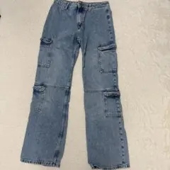 ZARA カーゴパンツ ライトブルー