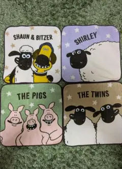 ひつじのショーン ハンドタオル 4枚セット