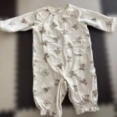 クマ柄耳付きロンパース 95cmまで対応