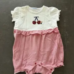 【美品】familiar 半袖ロンパース　70