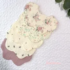 [No.46] ベビースタイよだれかけもくもくスタイ5枚セット赤ちゃん女の子
