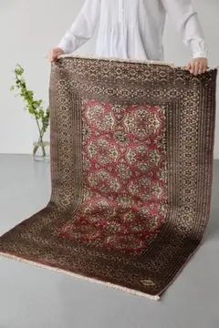 ヴィンテージラグ　トライバルラグ　ラホール産（147×91cm）茶　ベージュのサムネイル