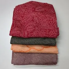 h44108　絞り羽織4枚セット 正絹　まとめ