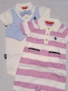 フェラーリ ベビー 半袖 ロンパース ポロシャツ 2点セット