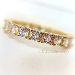 2486 高級 sona ダイヤモンド フルエタニティ リング ゴールド