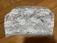 BRADELIS チューブトップ　グレー　シルバー　レース　Mサイズ