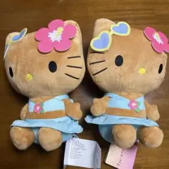 ハローキティ　Ｌぬいぐるみ　日焼けギャルver. 2体セット