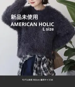 アメリカンホリック 新品 シャギーニットプルオーバーL