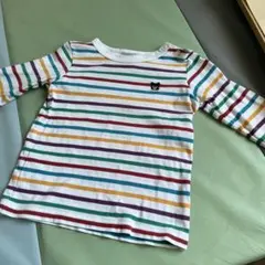 DOUBLE.B ストライプ 長袖Tシャツ 90