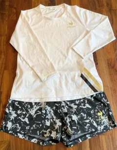 ルコック　テニスウェア　セットアップ長袖　ショートパンツセット　Lサイズ