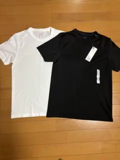 サイドシームレスクルーネック半袖Tシャツ　セット L ホワイト ブラック