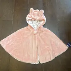 ミキハウス　ウサギ耳付きフリースポンチョ
