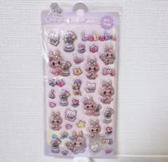 ⑬超可愛いラブブ　ボンボンドロップシール　立体感　ぷっくりステッカー