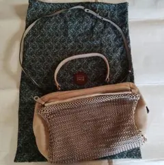 JAMIN PUECH ジャマンピュエッシュ 縄×ウッド×帆布 ハンドバッグ