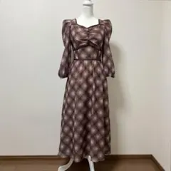 タグ付き　トランテアンソン ドゥモード　トランテアン　チェック　ワンピース　春