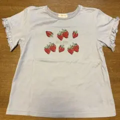 メゾピアノ　Tシャツ　ラベンダー　140サイズ イチゴ　美品