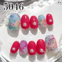 5046★ネイルチップ★ハンド★24枚セット★ショートオーバル