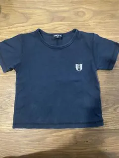 ブラック Tシャツ 胸ロゴ付き