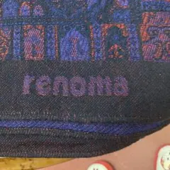 レノマ renoma ペイズリー柄ストール ウール100% 大判厚手130cm