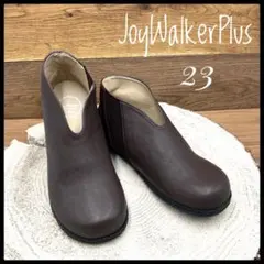【極美品】JoyWalkerPlus スリッポン　サイドゴア　ブラウン　23㎝
